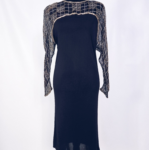 Veena Vintage Beaded Cocktail Dress - Picture 8 of 14